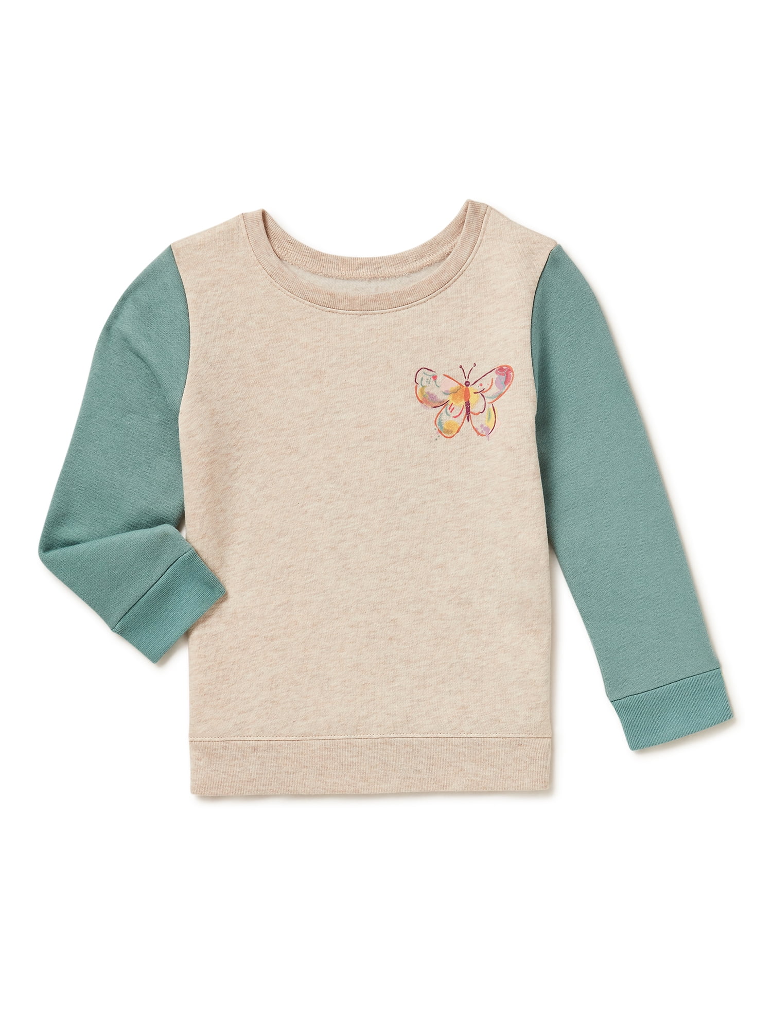 Garanimals Toddler Girls Long Sleeve Graphic Fleece Top, Sizes 2T-5T ...