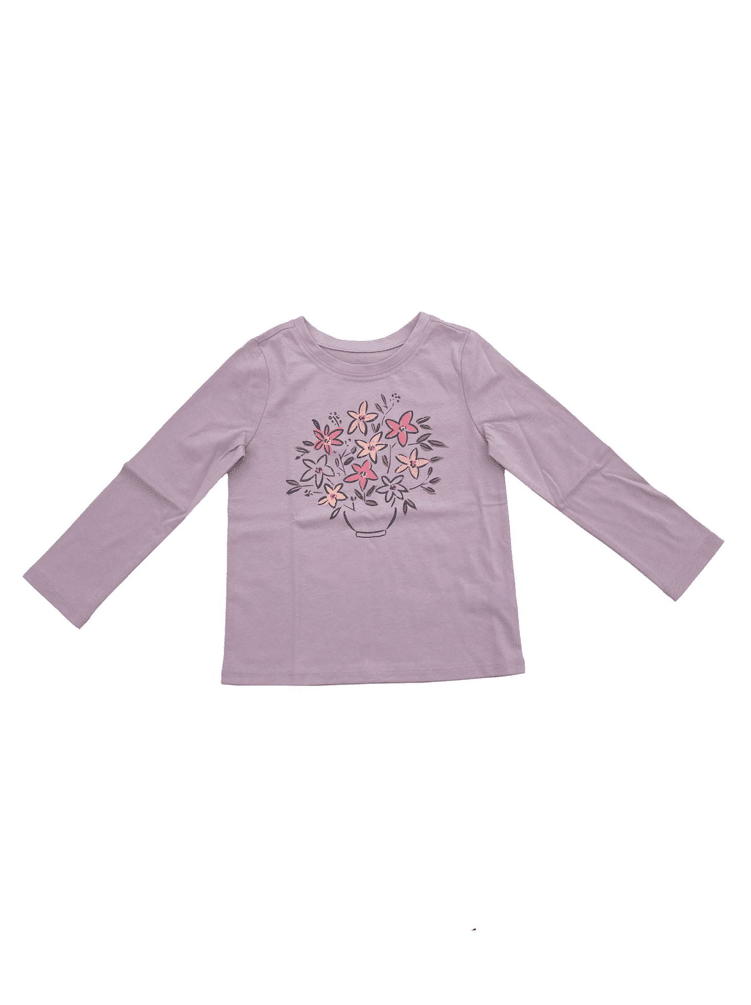 Garanimals Toddler Girls Long Sleeve Graphic T-Shirt, Sizes 12 Months - 4T