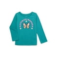 thumbnail image 1 of Garanimals Toddler Girls Raglan Tee with Long Sleeves, Sizes 18M-5T, 1 of 3