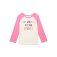 thumbnail image 1 of Garanimals Toddler Girls Raglan Tee with Long Sleeves, Sizes 18M-5T, 1 of 5