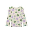 thumbnail image 1 of Garanimals Toddler Girls Ruched Rib Top with Long Sleeves, Sizes 18M-5T, 1 of 3