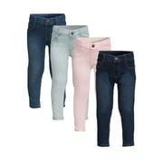 Garanimals Toddler Girls Skinny Jeans and Twill Pants, 4-Pack, Sizes 12M-5T