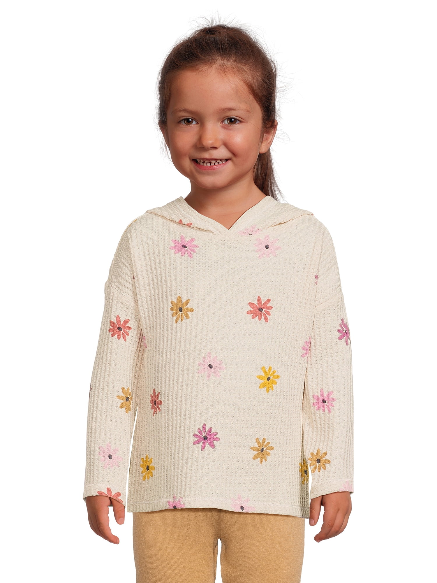 Garanimals Toddler Girls Thermal Hoodie, Sizes 12 Months 5T