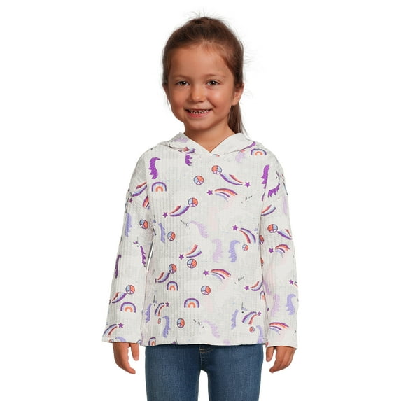 Garanimals Toddler Girls Thermal Hoodie, Sizes 12 Months - 5T