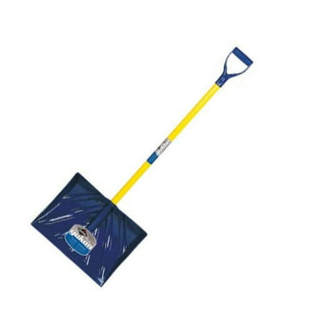 GARANT YPM18FKDU Snow Shovel, 18 in W Blade, 13-1/2 in L Blade, Polyethylene Blade, Fiberglass Handle, 51 in OAL