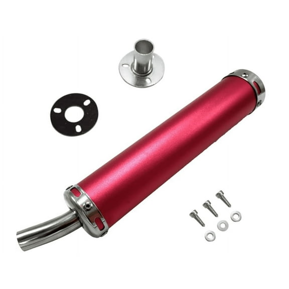 Garayma Universal Adjustable Exhaust Muffler Pipe Silencer Motorcycle 2 stroke Scooter 22mm Red