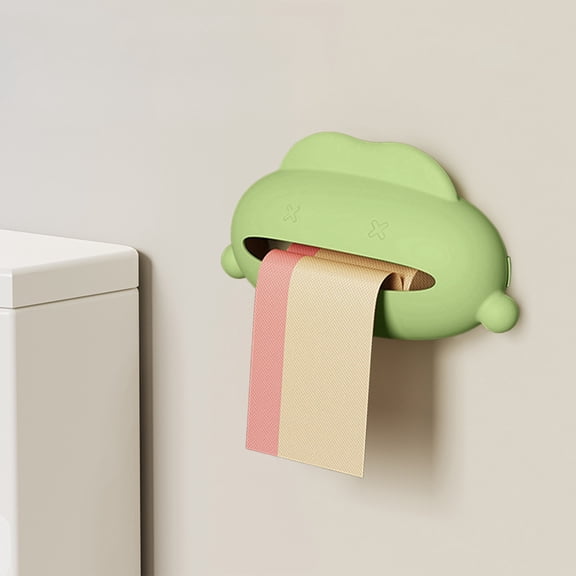 Garbage Bag Storage Box | Wall-Mounted Organizer | Large Opening for Easy Access | Plastic | Fits Kitchen, Bathroom, Living Room | No-Drill Installation | Cute Decorative Design | 22.5x12.3x6.5cm