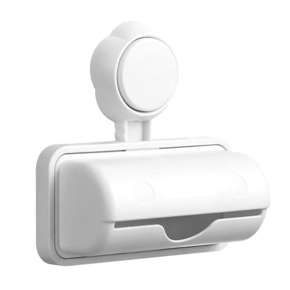 Garbage Bags Storage Box Withdrawable Wall Mounted Trash Bag Holder Suction Cup Cabinet Door Organiser for Kitchen