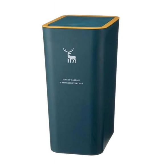 Garbage Basket Push Type Narrow Design Wide Opening Dog Proof Save Space Block Smell Lid Waste Bin Kitchen Supplies