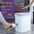 Zkysteio Garbage Can Sensor Trash Can Household Paper Basket Smart