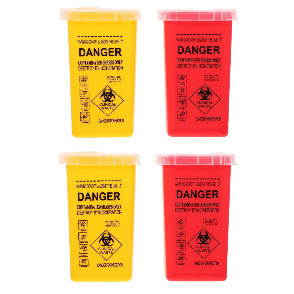 Garbage Can Sharps for Salon Small Plastic Container Razor Blades Men