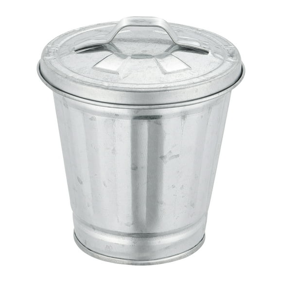 Garbage Can Small Trash with Lid The Devol Kitchen Waste Bin Stainless Paper Basket Recycling Container Mini Steel