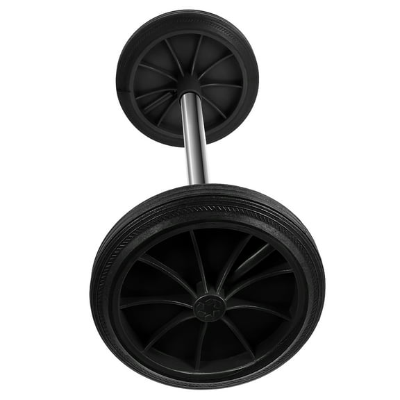 MIPCASE 1 Set Trash Barrel Replacement Wheel Black Plastic Wheels for Nursing Homes and Schools