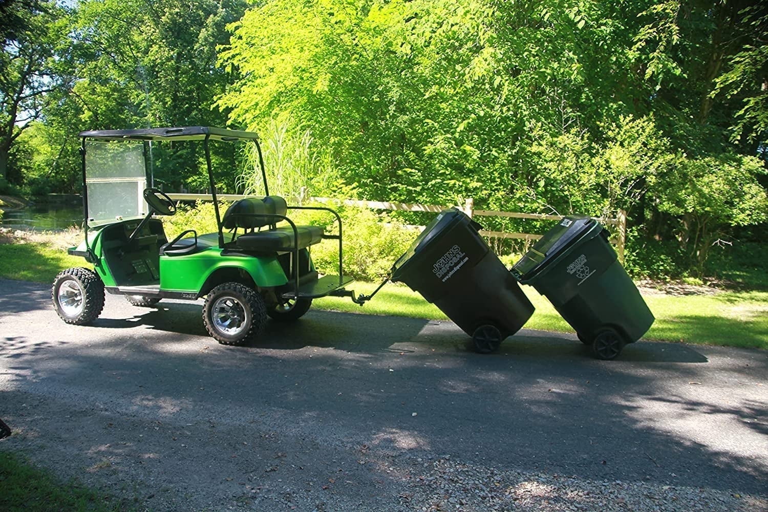American-Made Premium Single Can Ball Mounted Garbage Hook with Can Coupler - by Garbage Commander