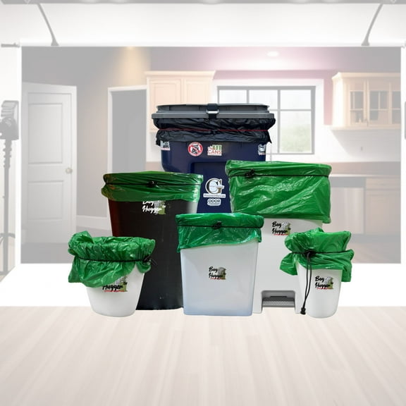 American Made Garbage Bag Hugger For All Wastebasket Locations - By Garbage Commander