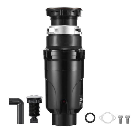 Garbage Disposal, 1/2HP 3450RPM Continuous Feed Food Waste Disposer, EZ Connect Food Waste Grinding System with Power Cord & Splash Guard for Kitchen Sinks