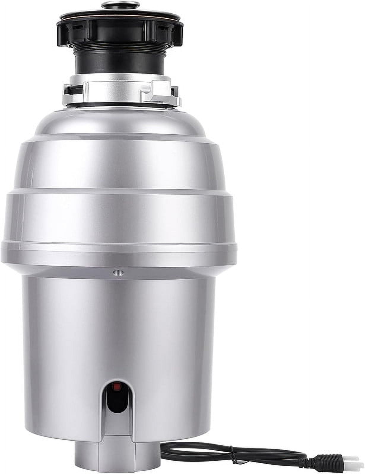Silver 1 HP Stainless Steel Continuous Feed Garbage Disposal
