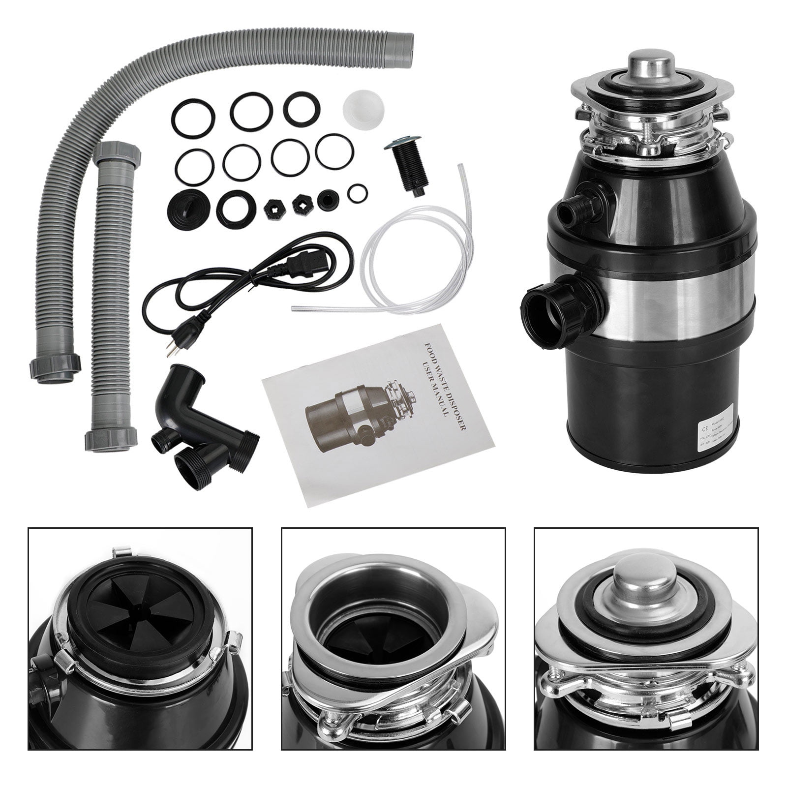 HighPerformance 3/4 HP Garbage Disposal, 2800 RPM Under Sink Food