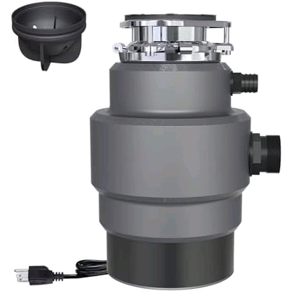 Garbage Disposal 3/4HP, Continuous Feed Food Waste Disposal, Garbage Disposal with Power Cord, Quiet Food Waste Grinder for Kitchen Sink, Gray$$Tools & Hardware Other