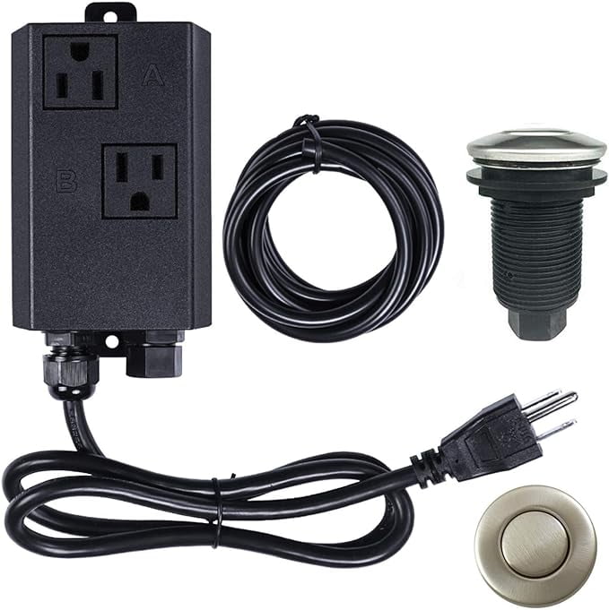 Garbage Disposal Air Switch Kit Dual Outlet Sink Top Waste Disposal ...