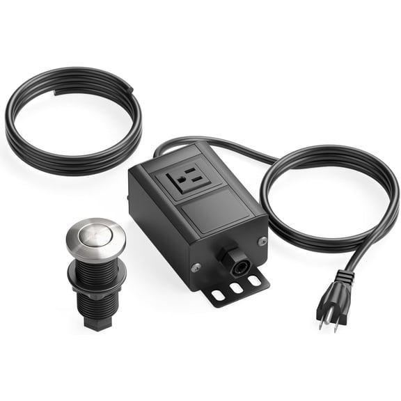 Garbage Disposal Air Switch Kit, Outlet Sink Top Switch Button Compatible with and All Garbage Disposal Food Waste Disposer Models (garbage disposal air switch kit)