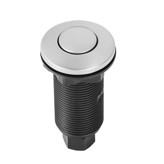 Garbage Disposal Air Switch Kit with Dual Electrical Outlet, 3.5-Inch Sink Top Mount, No-Drill Pneumatic Button Switch & Power Cord