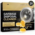 thumbnail image 1 of Garbage Disposal Cleaner and Deodorizer | 24 Pack | Kitchen Sink Cleaner Tablets |  Odor | Fights  & Buildup | Foaming Scrub Action | Citrus  | 1 Year  |, 1 of 6