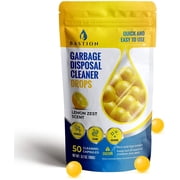 Garbage Disposal Cleaner & Deodorizer Drops- Lemon Scented - 50 count.