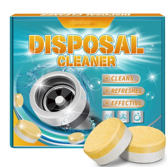 Garbage Disposal Cleaner Deodorizer Tablets - 24 Pack, New Powerful XL Foaming Tablet - Fresh Citrus Foam Sink Garburator Disposer Freshener, Natural Kitchen Drain Cleaning Care - 1 Year Supply