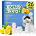 thumbnail image 1 of Garbage Disposal Cleaner Deodorizer Tablets 26Pack,XL Powerful Foaming Kitchen Sink Cleaners- Fresh Lemon Scented Cleaner, Natural Drain Disposer - 1 Year Supply, 1 of 4