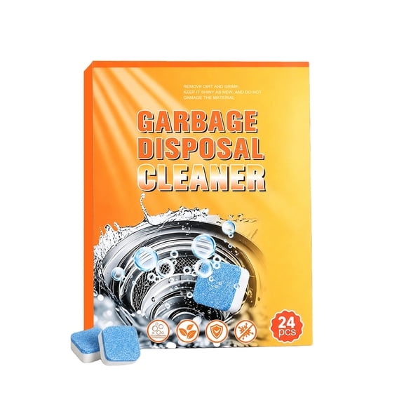 Garbage Disposal Cleaner Tablets Sink Deodorizer, Stainless Steel Smelly Drain Enzyme Odor Eliminator, for Kitchen Disposer Deep Cleaning Safe Use