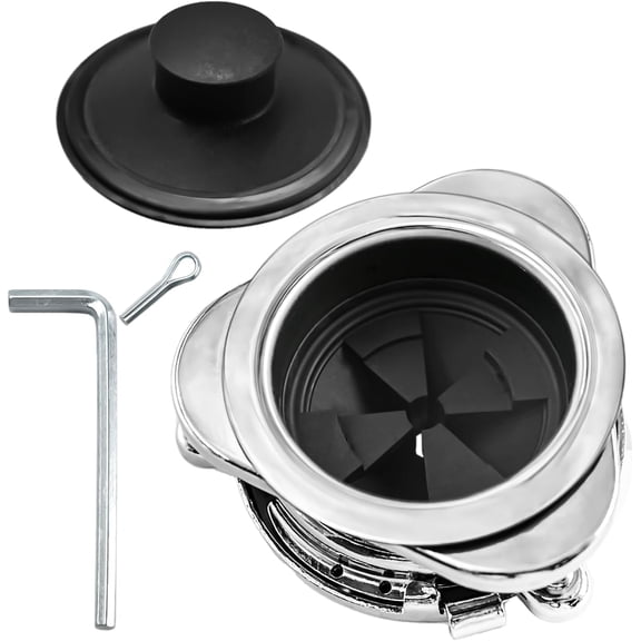 Garbage Disposal Flange Kit and Stopper for InSinkErator,3 Bolt Mount Stainless Steel Kitchen Sink Flange Parts with Stopper Compatible with InSinkErator Models Garbage Disposal(114mm)