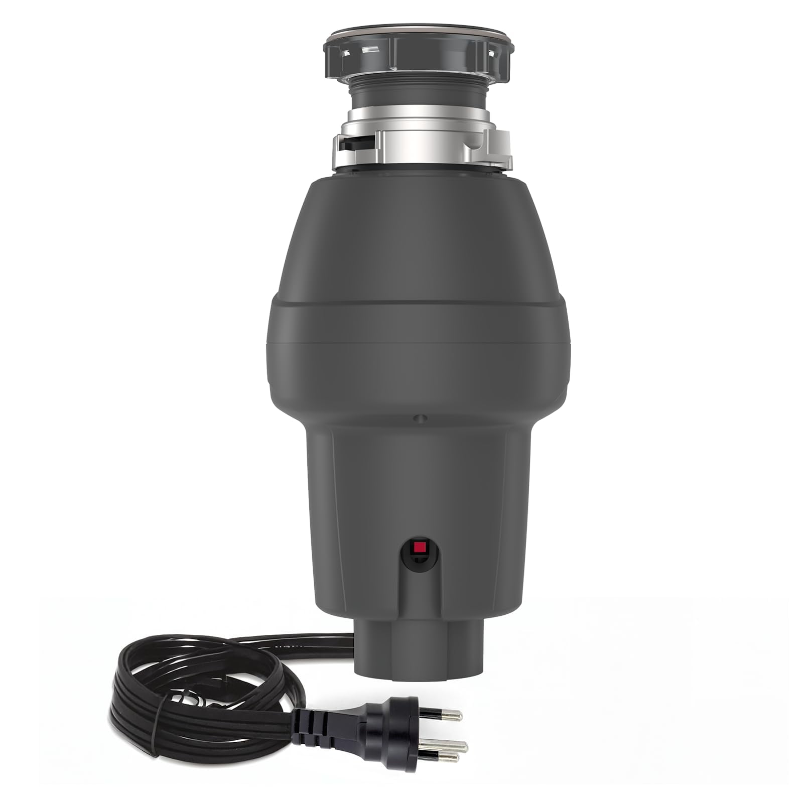 Garbage Disposal, Food Garbage Disposal with Power Cord, Stainless Steel Grinding System, Continuous Feed Compact Garbage Disposals (1/2 HP (Gray))