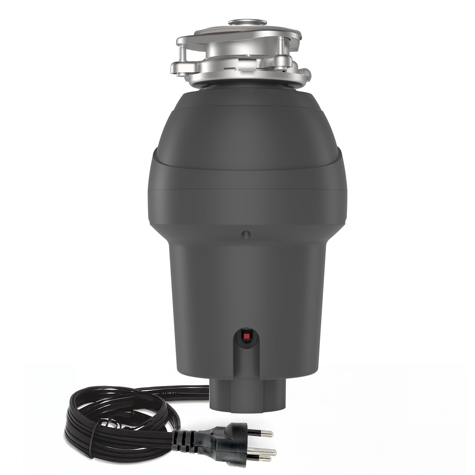 Garbage Disposal, Food Garbage Disposal with Power Cord, Stainless Steel Grinding System, Continuous Feed Compact Garbage Disposals (1 HP (Gray))