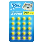 X-ALL Garbage Disposal Cleaner Deodorizer Tablets   24 Pack, New Powerful Foaming Formula - Deep Cleaning and Odor-Eliminator with Lemon Scent - Natural Kitchen Cleaning Care