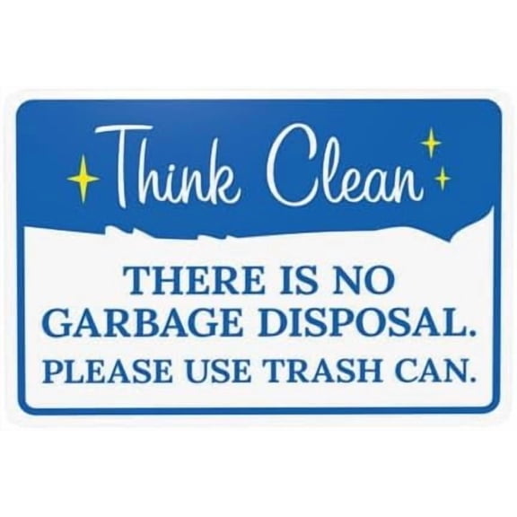 There Is No Garbage Disposal Please Use Trash Can Warning Sign, Prohibition Security Metal Signs for Home Business Outdoor Indoor Garage Street Wall Safety Caution Custom Decor 12 x 8 Inch