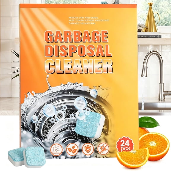 Garbage Disposal Tablets, Dissolve Grime & Remove Odors, 24pk