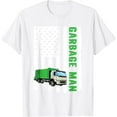thumbnail image 1 of Garbage Man US Flag Garbage Truck T-Shirt100% pure cotton white short-sleeved T-shirts for men and women, 1 of 4