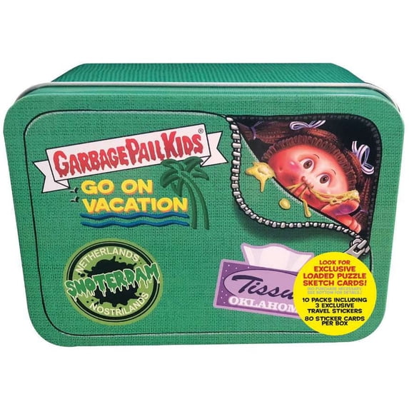 Garbage Pail Kids 2021 Series 2 GPK Goes on Vacation Suitcase Trading Card Tin (Green)