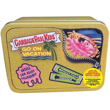 Garbage Pail Kids 2021 Series 2 GPK Goes on Vacation Suitcase Trading Card Tin (Yellow)