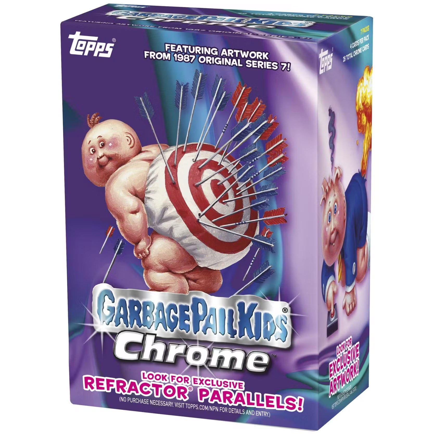 Free Shipping! Topps Garbage Pail Kids Chrome Series 7 Blaster Box