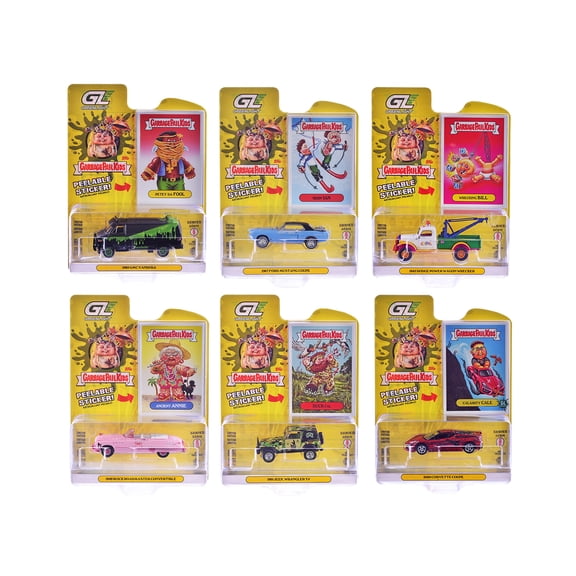 "Garbage Pail Kids" Series #8 Set of 6 pieces 1/64 Diecast Models by Greenlight
