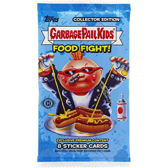 Garbage Pail Kids Topps 2021 Food Fight Trading Card COLLECTOR HOBBY Pack (8 Sticker Cards)