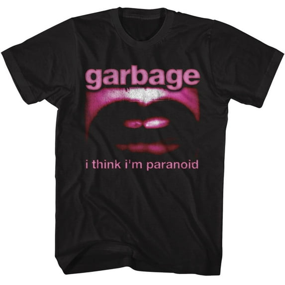 Garbage Paranoid Mouth Black Adult T-Shirt 3Xlt