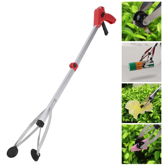 Garbage Picker, Red Handle/ Blue Handle Trash Grabber, Trash Pickup Tool For Family Hotel Cleaning Gardens