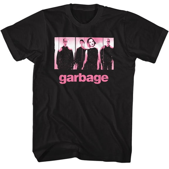 Garbage Pink Offset Black Adult T-Shirt 2Xl