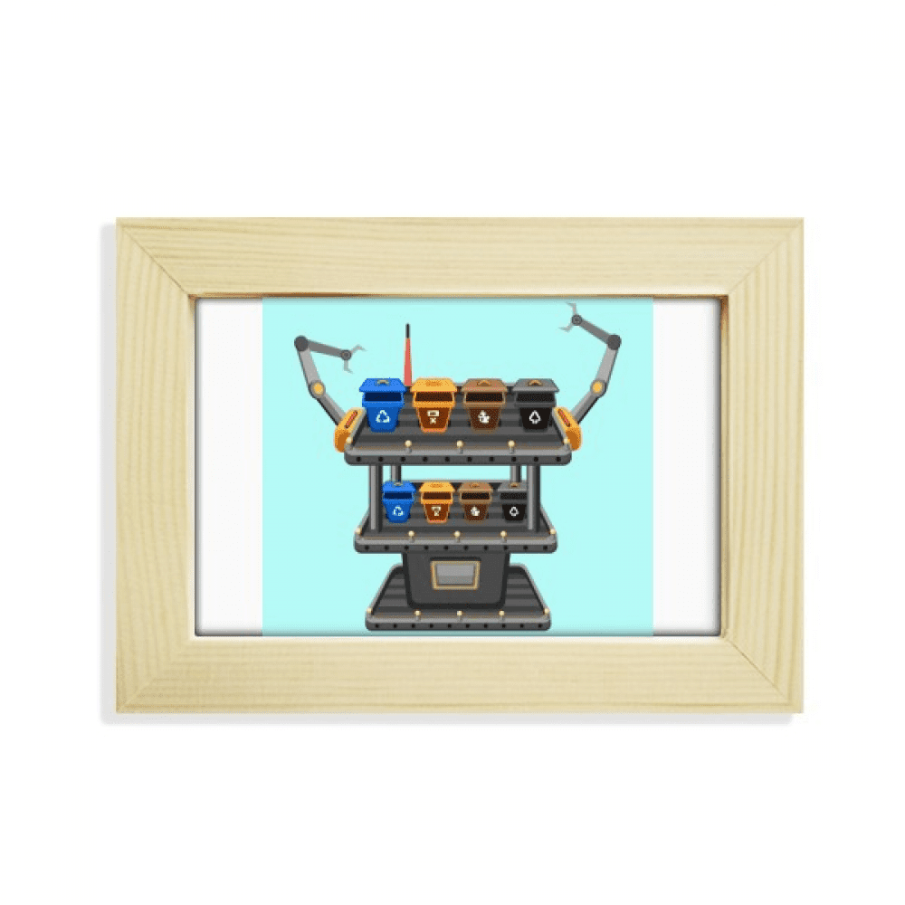 Trash Picture Frame Garbage Rubbish Sorting Machine Shelf Desktop Decorate Photo Frame ...