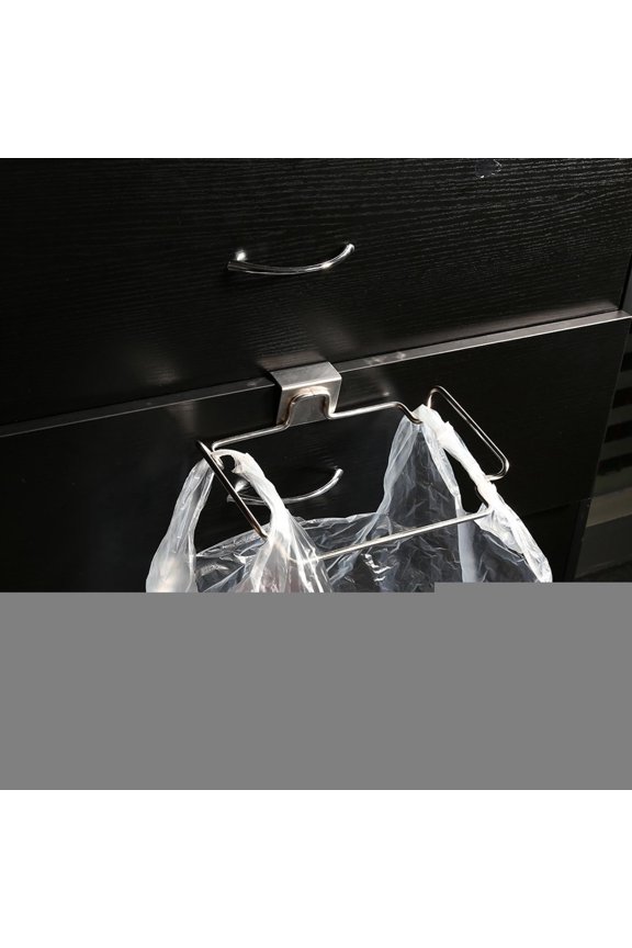 Garbage Storage Bags Rack, 430 Stainless Steel Over The Cabinet Space Saving Plastic Bag Holder For Kitchen Storage Cupboard For Under Counter Over Door
