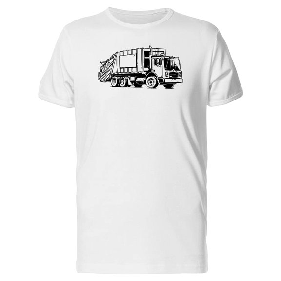 Garbage Truck Sketch T-Shirt Men -Image by Shutterstock, Male Medium