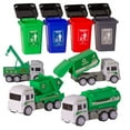 Garbage Truck Toy Simulation Sanitation Garbage Trucks Model with Trash